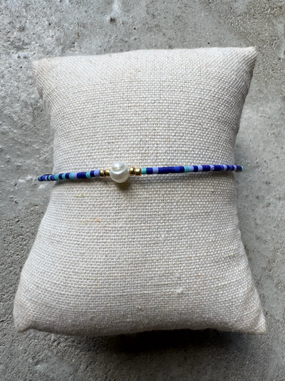 Andcopenhagen - Holly Bracelet - Blue, Turquoise, Pearl &amp; Gold