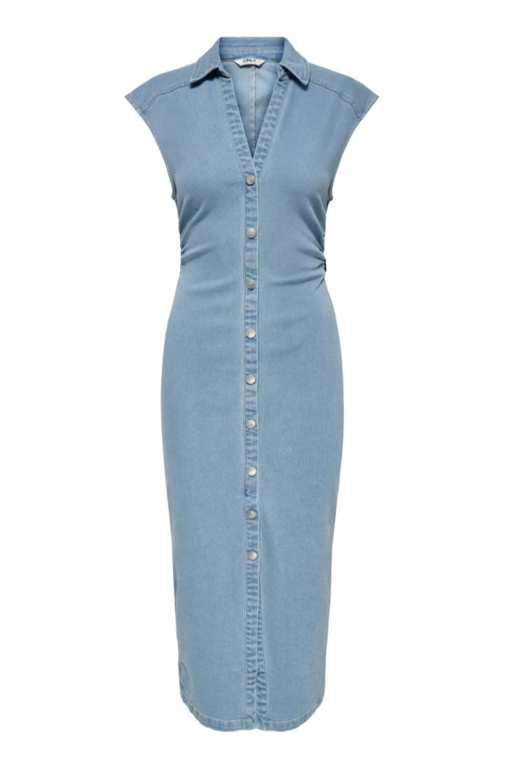 Only - Kjole - Light blue denim - Babe