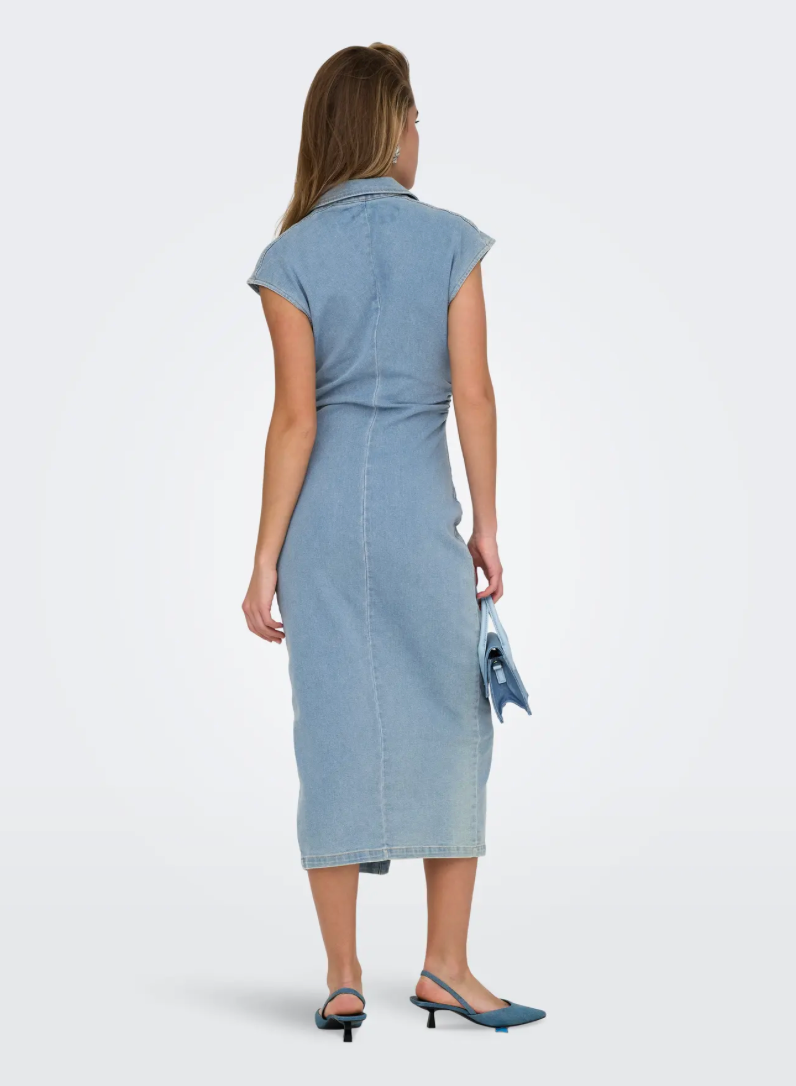 Only - Kjole - Light blue denim - Babe