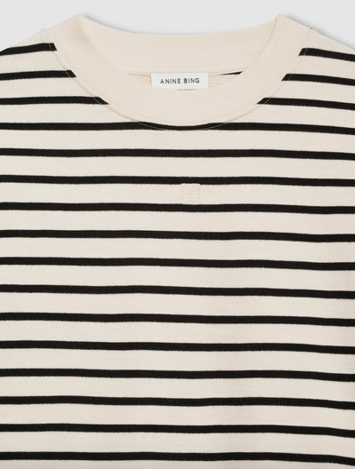 Anine Bing - Sweatshirt - Black stripe french terry - Dean