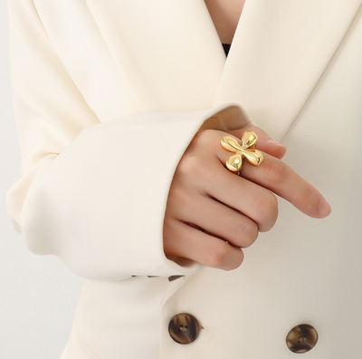 Nine - Flower Crosses Ring