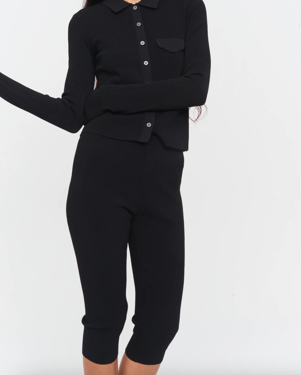 The Garment - Capri bukser - Knit Black - Madison