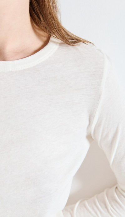 American Vintage - Langærmet t-shirt - Blanc White - Gamipy