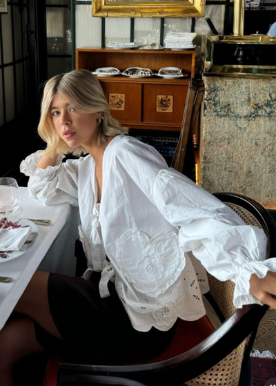 Cotton shirt - White - Maibritt organic cotton - Sissel Edelbo sss