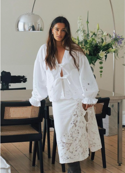 Cotton shirt - White - Maibritt organic cotton - Sissel Edelbo sss