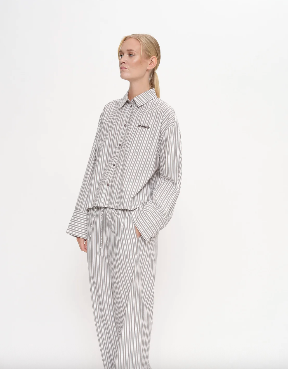 2NDDAY - Shirt - Walnut Stripe - Clarin