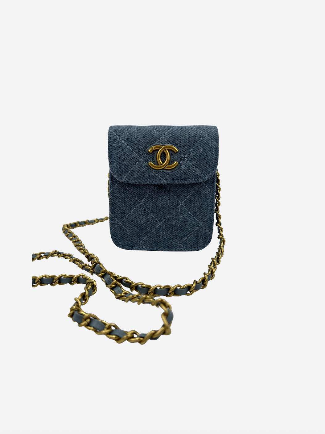 Chanel - Denim mini bag - Quilted flap - Secondhand