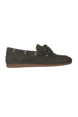 Pavement - Ballerina Loafers - Brown Suede - Navy