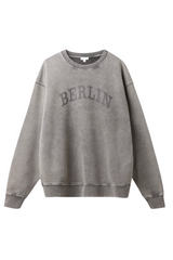 Lala Berlin - Sweatshirt - Washed Grey - Berlin