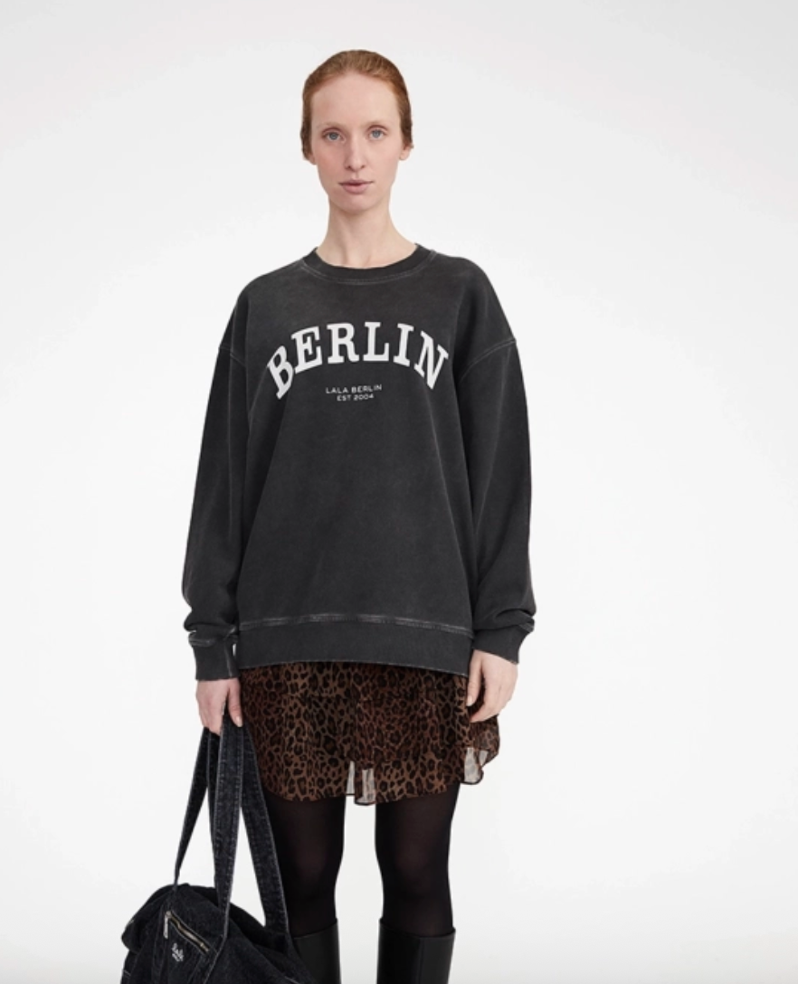 Lala Berlin - Sweatshirt - Washed Black - Berlin