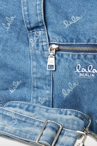 Lala Berlin - Taske - Washed denim - Big bag Muriel logo