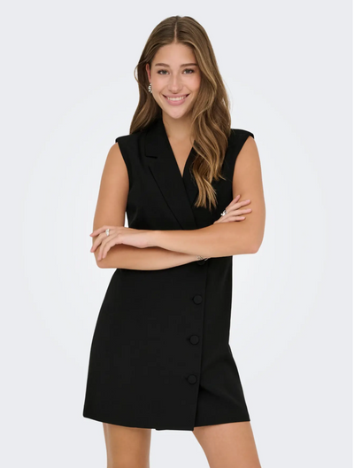 Only - Blazer Kjole - Sort - Elly