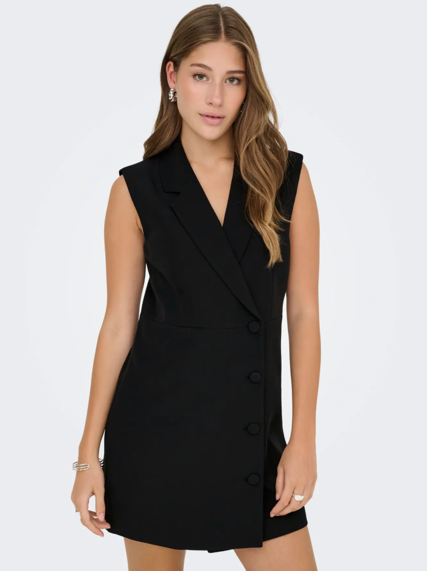 Only - Blazer Kjole - Sort - Elly