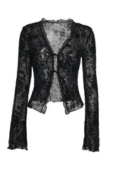 Sassy Copenhagen - Lilly Mesh Blus - Svart