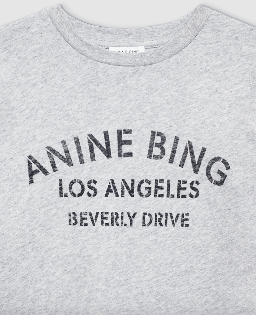 Anine Bing - Tshirt - Grey Melange - Cohen