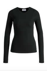 JJXX - Rib langærmet t-shirt - Sort - Freya