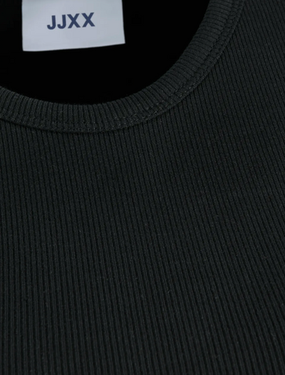 JJXX - Rib langærmet t-shirt - Sort - Freya