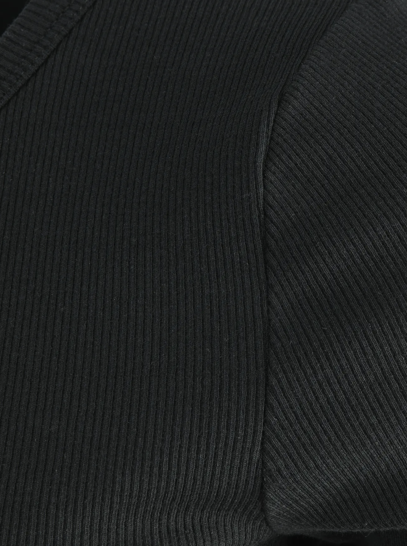 JJXX - Rib langærmet t-shirt - Sort - Freya