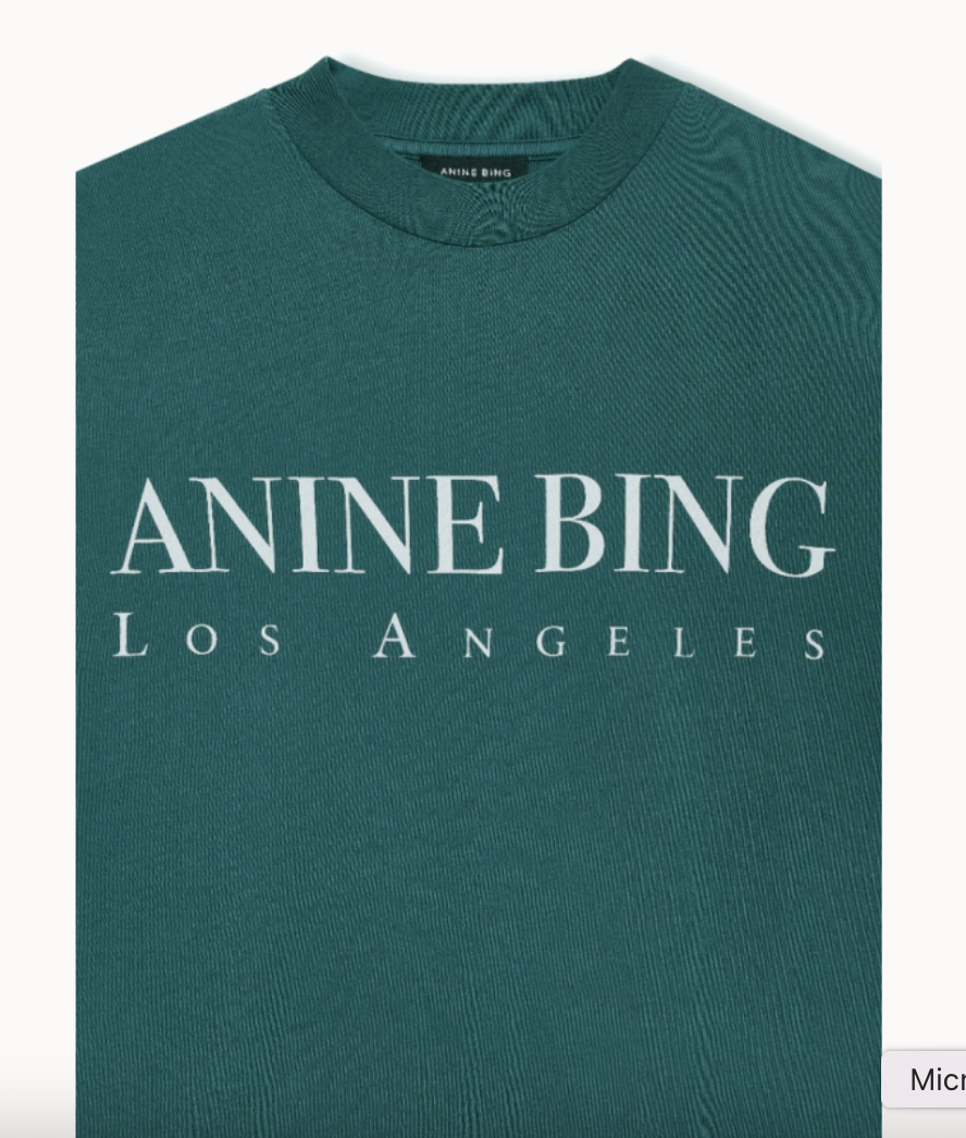 Anine Bing - T-shirt - Dark Teal/Green - Ashton