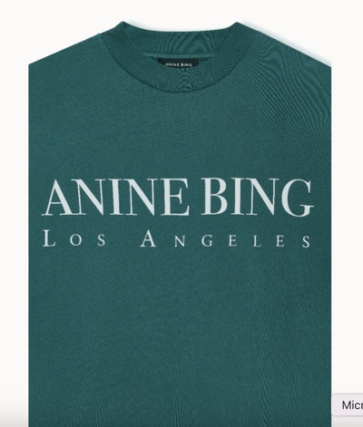 Anine Bing - T-shirt - Dark Teal/Green - Ashton