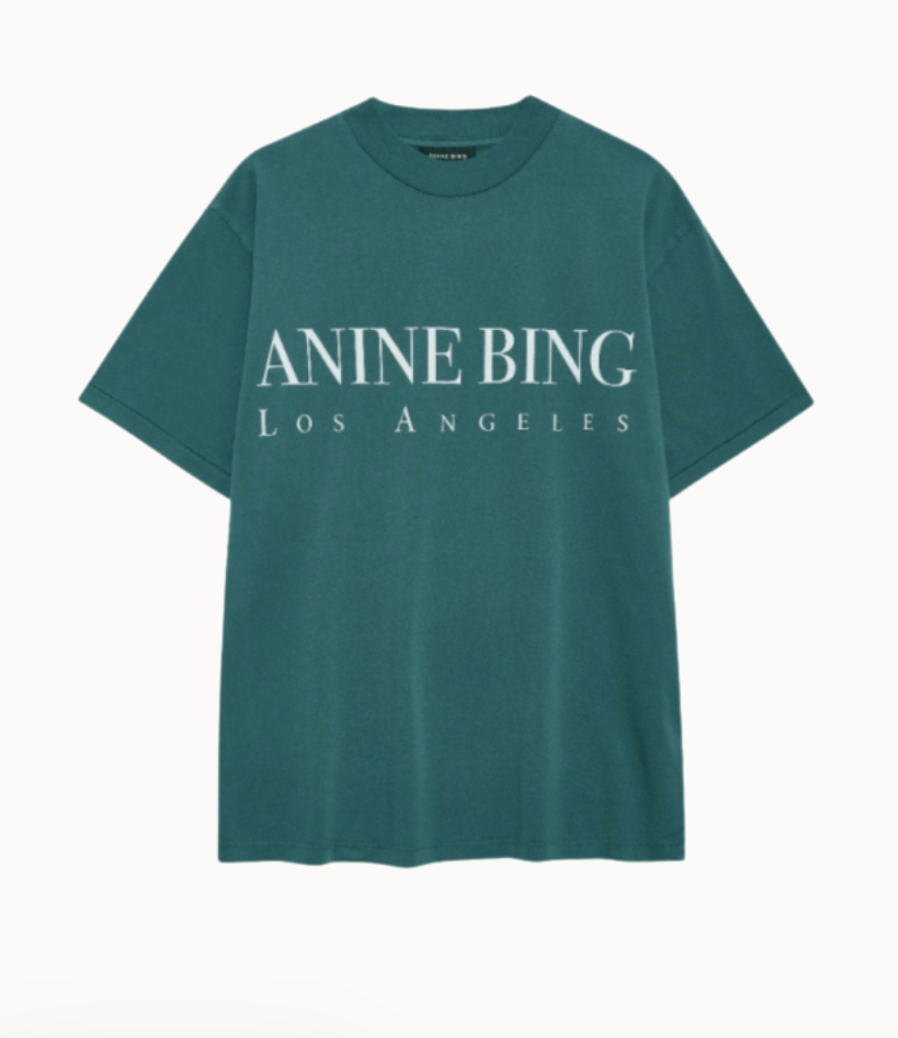 Anine Bing - T-shirt - Dark Teal/Green - Ashton