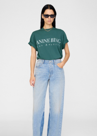 Anine Bing - T-shirt - Dark Teal/Green - Ashton