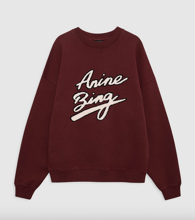Anine Bing - Sweatshirt - Burgundy - Miles Chenille