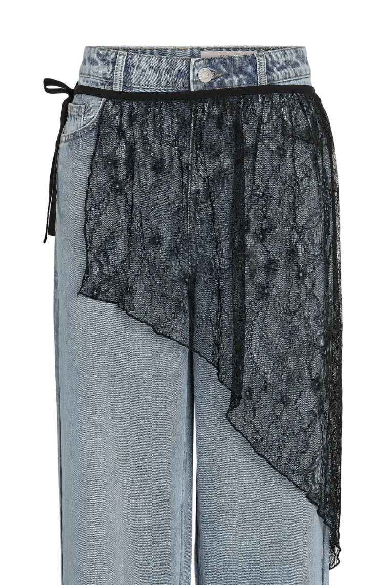 Noisy May - Wrap skirt - Sort Blonde - Ida