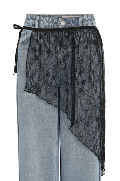 Noisy May - Wrap skirt - Sort Blonde - Ida