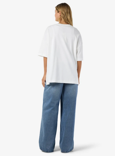 Noisy May - T-shirt - Hvid - Kim S/S Slit