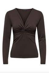 Only - Bluse - Brun - Lone Knot top