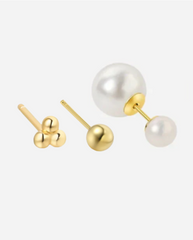 Andcopenhagen Jewelry - 3-in-a-box Studs Øreringe - 18 karat guldbelagt 925 sterlingsølv - 3 stk