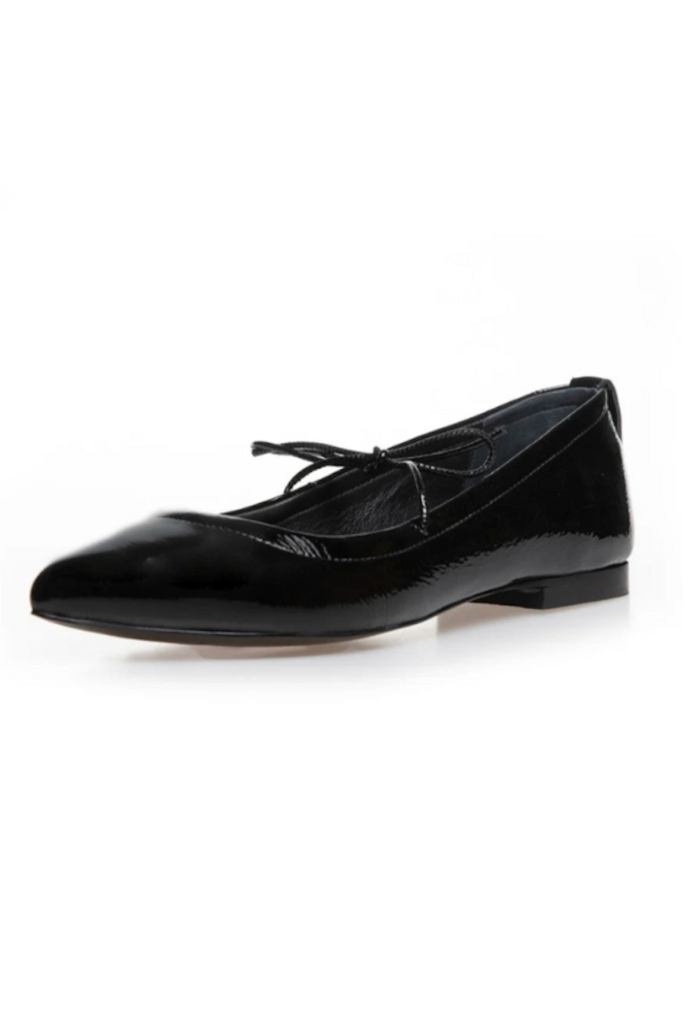 Ballerina med sløjfe - Sort - A beauty blk - Copenhagenshoes