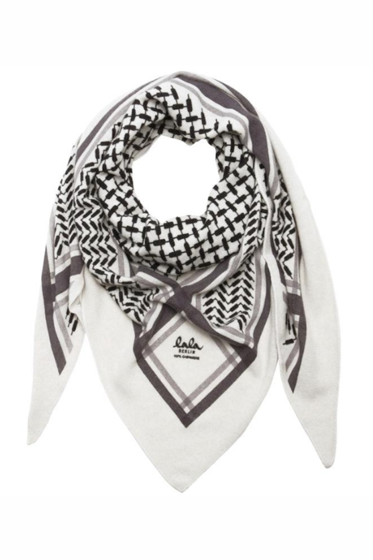 LALA BERLIN - Cashmere scarf - Trinity classic M - City middlegrey melange grey