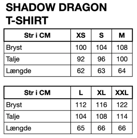 Hunkøn - T-shirt - White - Shadow Dragon