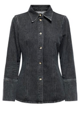 ONLY - Denim skjorte - Fittet - Washed black - Nara