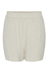 Beige Hør shorts - Vinsty - Pieces