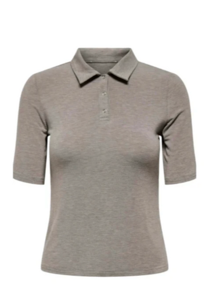 JDY - Polo tshirt - Grey melange - Sanni