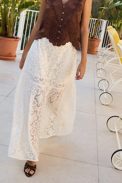 Sissel Edelbo - Skirt - Off white - Sascha (Note preorder delivered week 19)