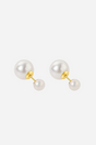 Andcopenhagen - Earrings - 18 carat gold plated 925 sterling silver - Sophie small double pearl