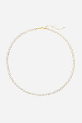 Andcopenhagen Jewelry - Necklace - 18 carat gold-plated stainless steel - Mana pearl