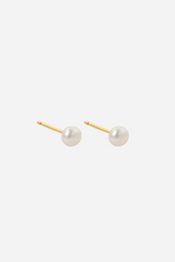 Andcopenhagen - Earring studs - 18 carat gold plated 925 sterling silver - Freshwater pearls - Little jazz pearl