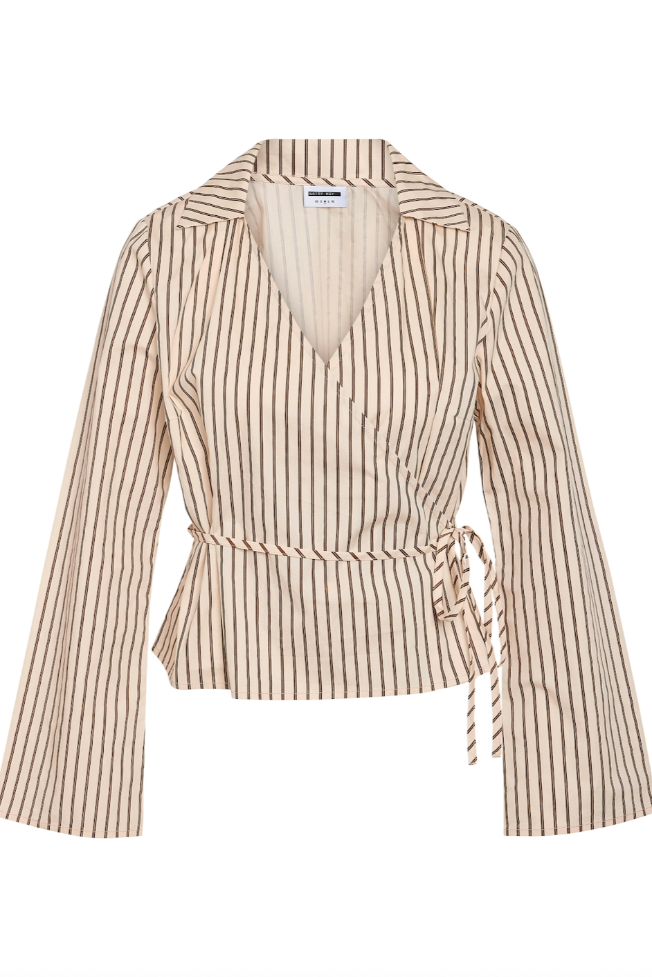 Noisy May - Shirt - Birch W. Brown stripes - Mette (PREORDER)