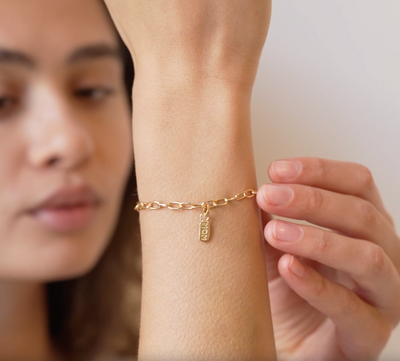 Enamel - Charm - Gold - My Mom