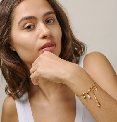 Enamel - Charm - Gold - Finest pearl