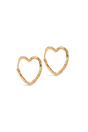 Enamel - Øreringe - Gold - Organic heart medium