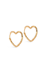 Enamel - Øreringe - Gold - Organic heart medium