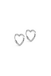 Enamel - Øreringe - Silver - Organic heart small