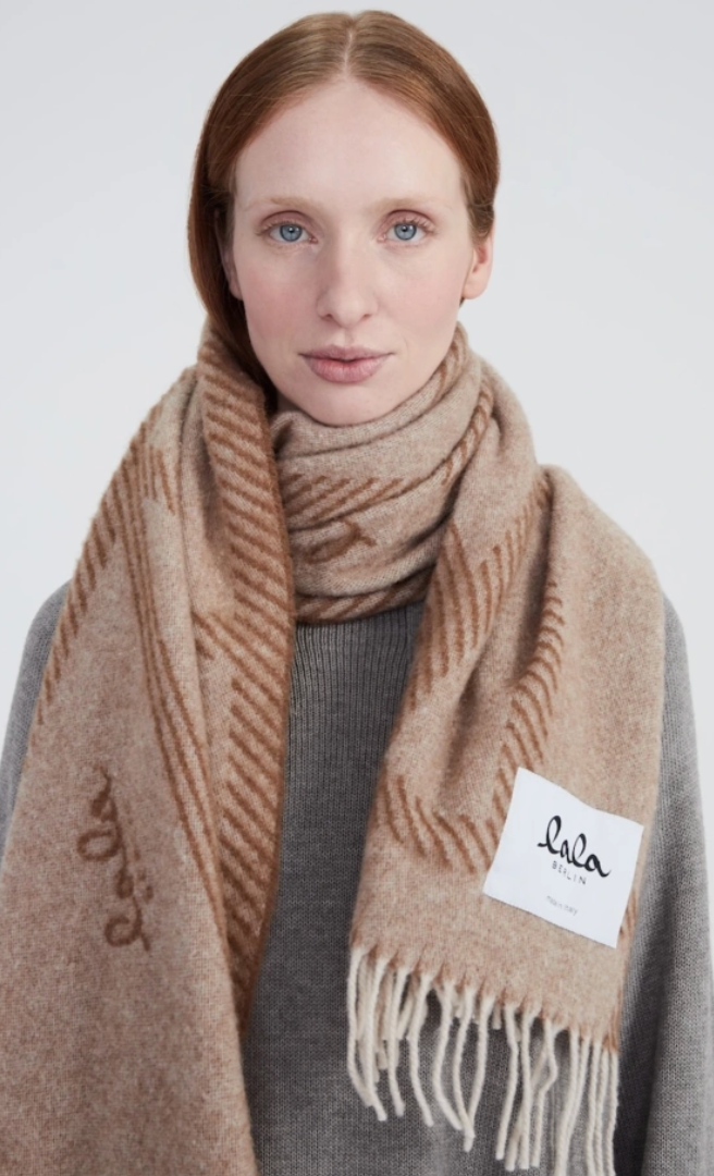 Lala Berlin - Scarf - Cashmere - Black/White - Arilla Gauze