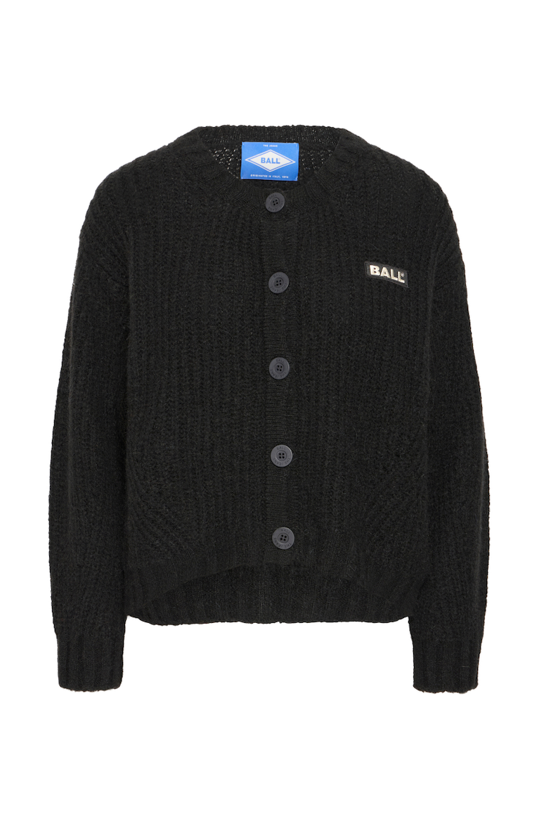 Ball Original - Cardigan - Black - Bastacy rib